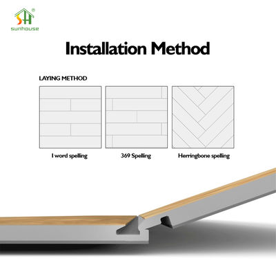100% Real Wood Medium Plank (5.1-6.9in) SPC Click Flooring with Bf1-S1 Fire Reaction for Modern Indoor Applications