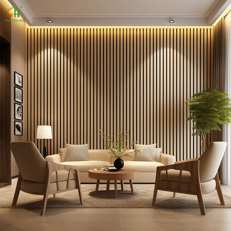Modern Acoustic Wood Panel Wall 1220x2440mm Sound Insulation