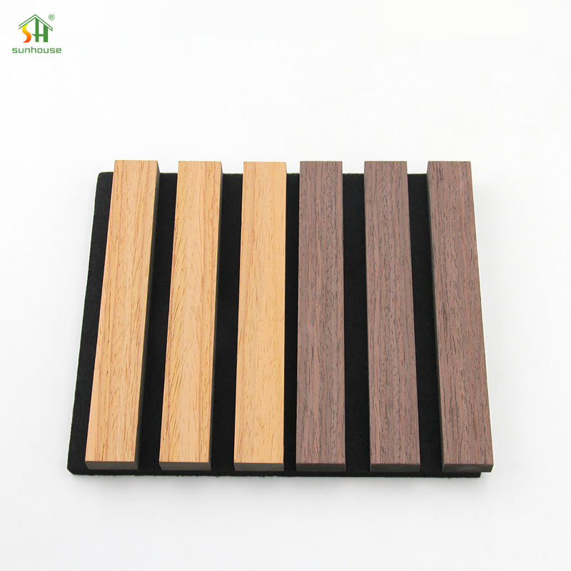 Modern Acoustic Wood Panel Wall 1220x2440mm Customized Color