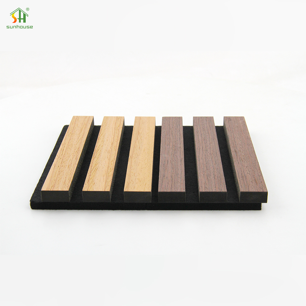 Hot Selling Akupanel Modern Design Wood Acoustic Slat Wall Panel Enhances Sound Clarity for Living Room and Theaters