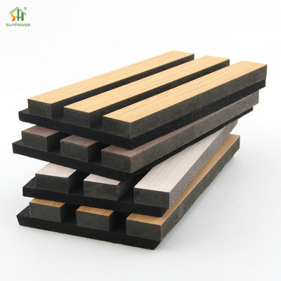 سعر جيد حائط لوحة خشبية صوتية مخصصة 1220x2440mm أسود MDF ألياف البوليستر الانترنت