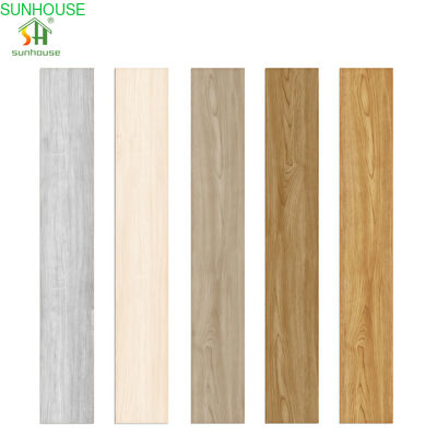 أرضيات مركبة من الحجر والبلاستيك SPC بسمك 6 مم، مقاس 7 × 48 بوصة، مقاومة للماء، مانعة للانزلاق بتصنيف R9، مقاومة للحريق من الفئة B للاستخدام السكني والتجاري الخفيف