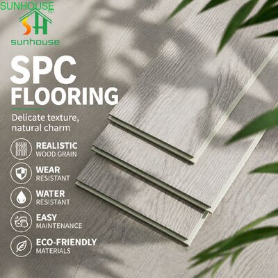 سعر جيد أرضيات فينيل SPC صلبة مقاومة للنمل الأبيض ومقاومة للماء بنسبة 100% ومستقرة حرارياً لأفريقيا الانترنت